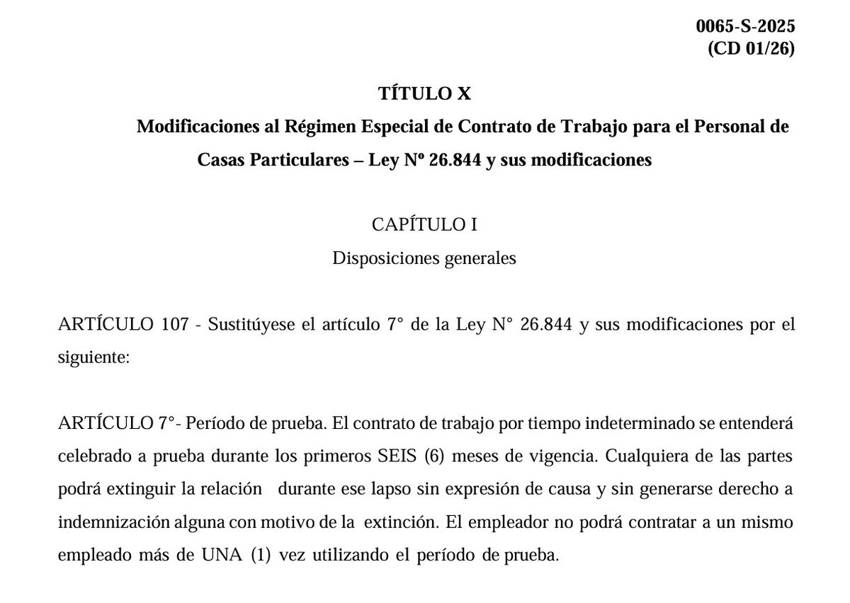 A quienes solo se sensibilizaron con la reducción salarial por accidentes y enfermedades inculpables de la reforma laboral les preguntaría por qué no se impresionan con esto: quieren extender el período de prueba (plazo de despido sin indemnización) para el personal de casas