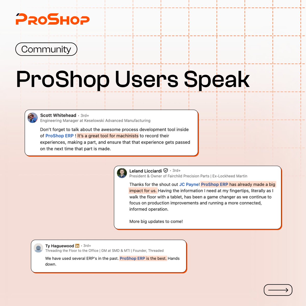 ProShop ERP tweet media