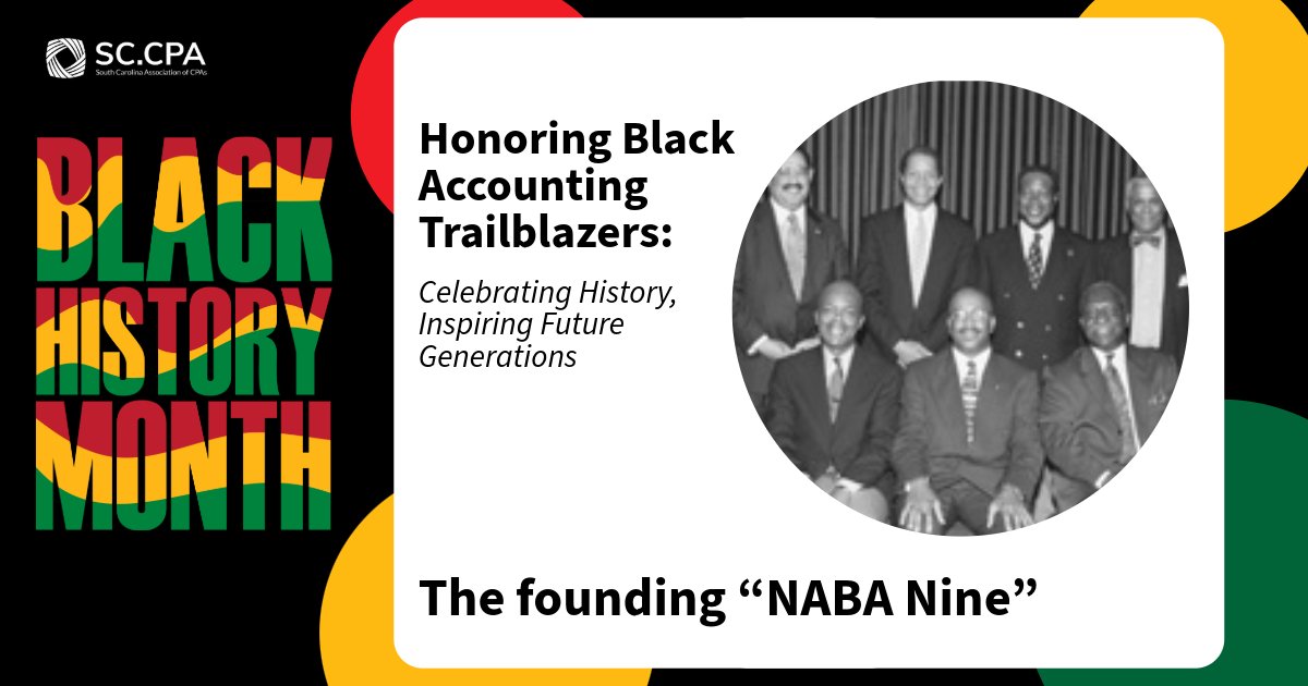 scacpa's tweet image. In 1969, African American finance leaders gathered in New York City to address challenges faced by Black accountants. Their efforts led to the creation of @NABAInc, an organization dedicated to bridging the opportunity gap for Black professionals in accounting. #naba