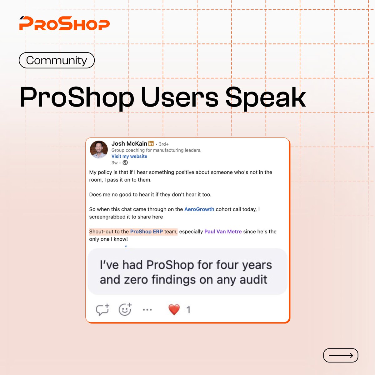 ProShop ERP tweet media