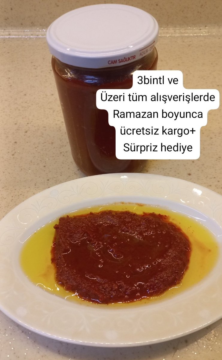 Oruçlar açıldı,iftarlar yapıldı çaylar içiliyorsa bende ramazan boyunca
 ücretsiz kargo ve 
Her hafta 1hediye kampanyamı başlatıyorum..
Bu haftaki hediyem kahvaltılık sos🌺
#Hatay