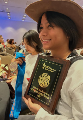 ShadowCreekHS's tweet photo. Huge Congratulations to Adrienne V. for placing in the top 10 at the Houston Rodeo 3D Art Program!  Congratulations to all of our talented students who submitted their artistic creations! https://t.co/C8RvyHhfAM