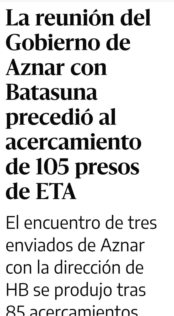Sin ánimo de politizar, los pocos que quedan ahora los están excarcelando fraudulentamente el <a href="/Gob_eus/">Eusko Jaurlaritza - Gobierno Vasco</a>, del resto se encargó principalmente Rajoy y Aznar en su momento. Te dejo un hilo magnífico de mi admirado Carlos Hernández, fallecido recientemente 💔, te resultará muy