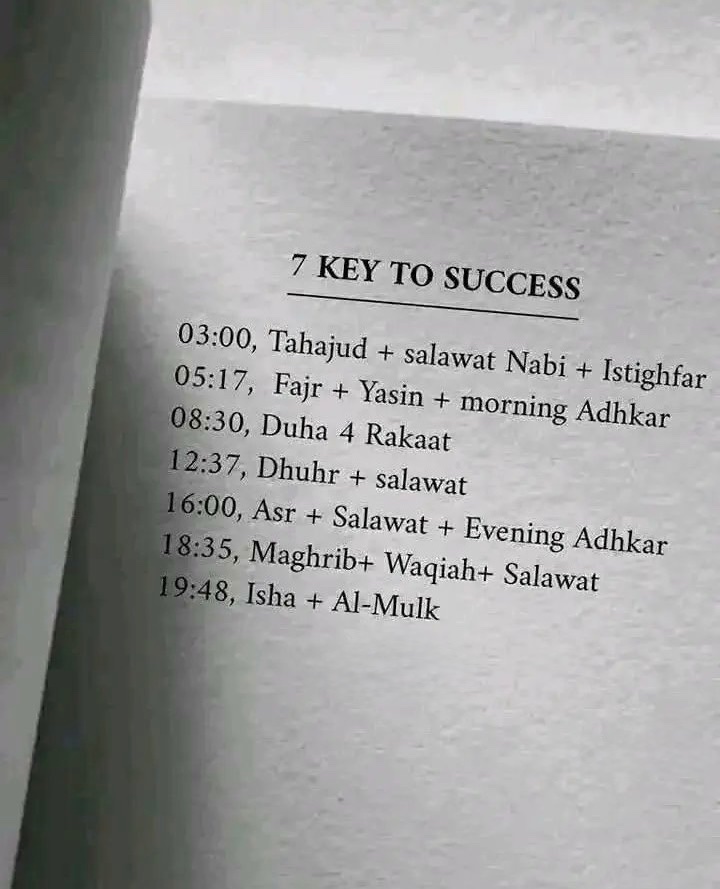 Seven keys to success 💫