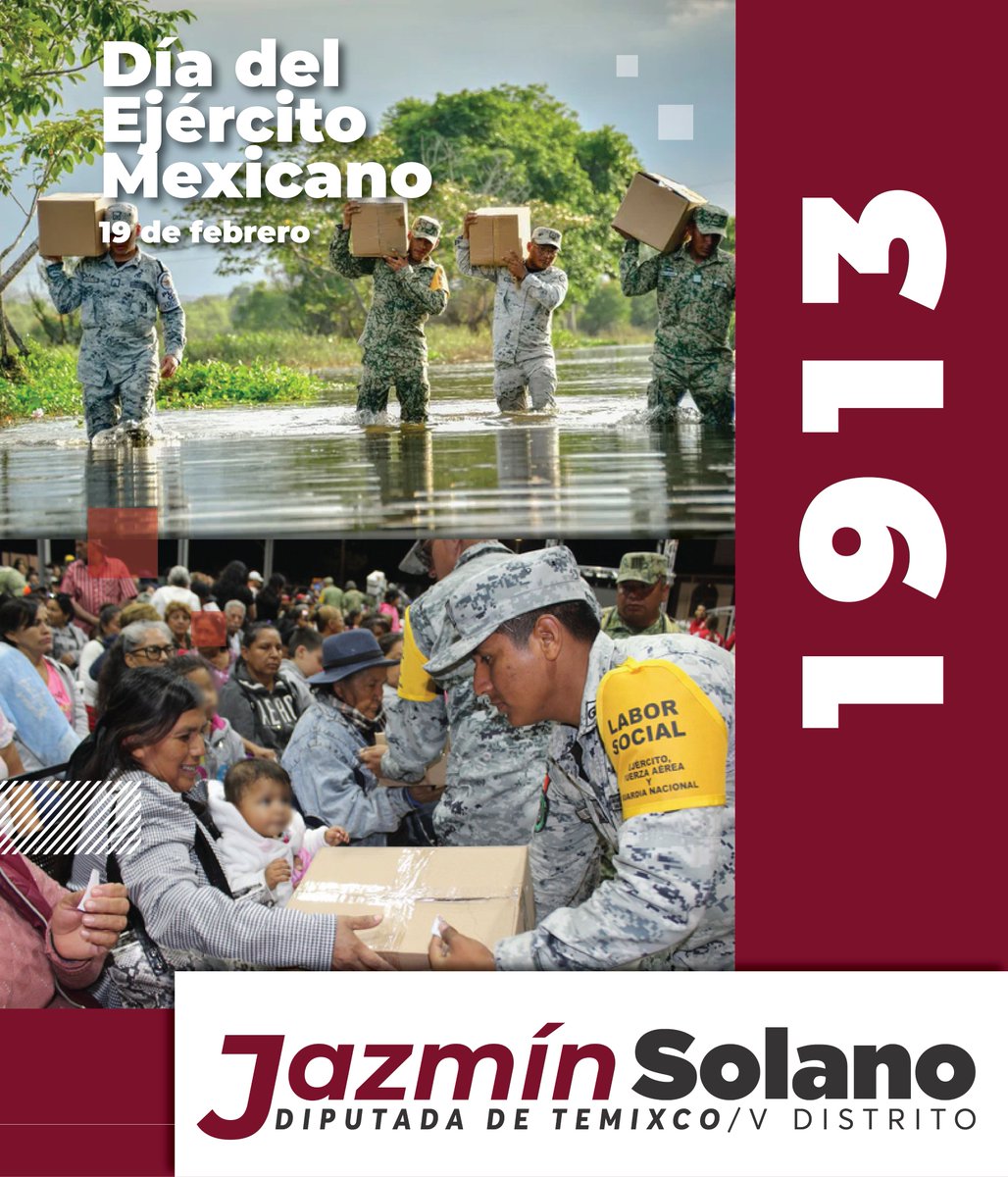Honor a quien sirve con lealtad. 🇲🇽
Hoy se reconoce la valentía y disciplina de <a href="/Defensamx1/">@Defensamx</a> , pilar en la paz y seguridad de nuestras familias. Desde el Congreso se reafirma el compromiso de trabajar en coordinación por #Morelos.
#DíaDelEjércitoMexicano #TransformandoConHechos