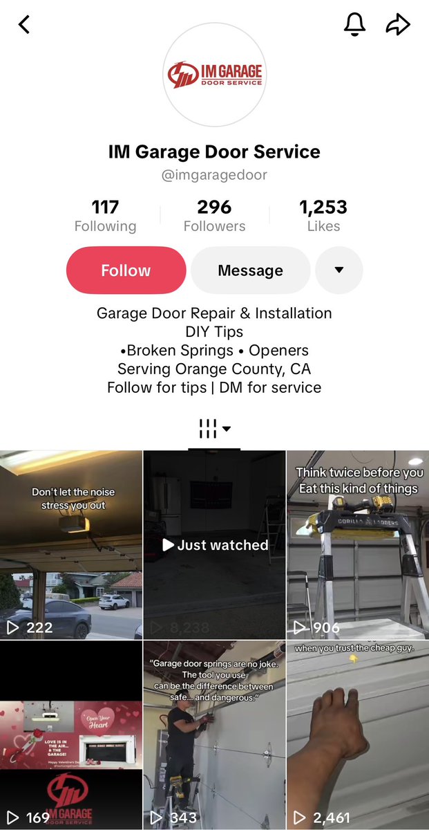 ImMeme0's tweet image. 🚨 BREAKING UPDATE: IM Garage Door Service in Orange County, CA has just deleted the video and all comments from its TikTok account.

The owner is about to face the consequences of FAFO. 

You were hired to do work, not to shamed or brag about taking advantage of your customers