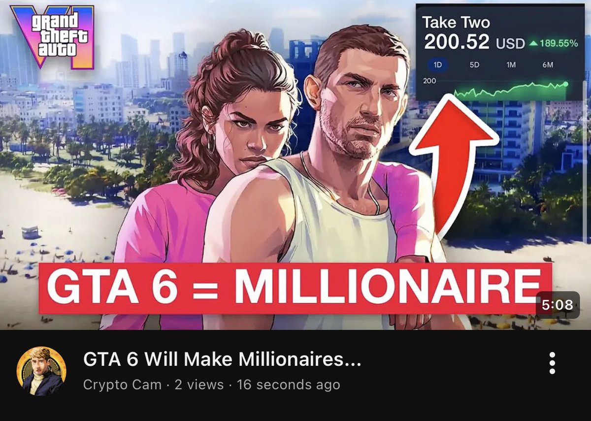 I’m Giving Away $500 XRP or Crypto to someone who Likes and Retweets👇🏼

Take Two Stock is Extremely Interesting. I’m ALMOST as excited about this as I am XRP. Massive Opportunity ahead with GTA 6🚨

Winners picked in 24 hours on the IG Story
youtu.be/oq0mW9fpFaM?si…