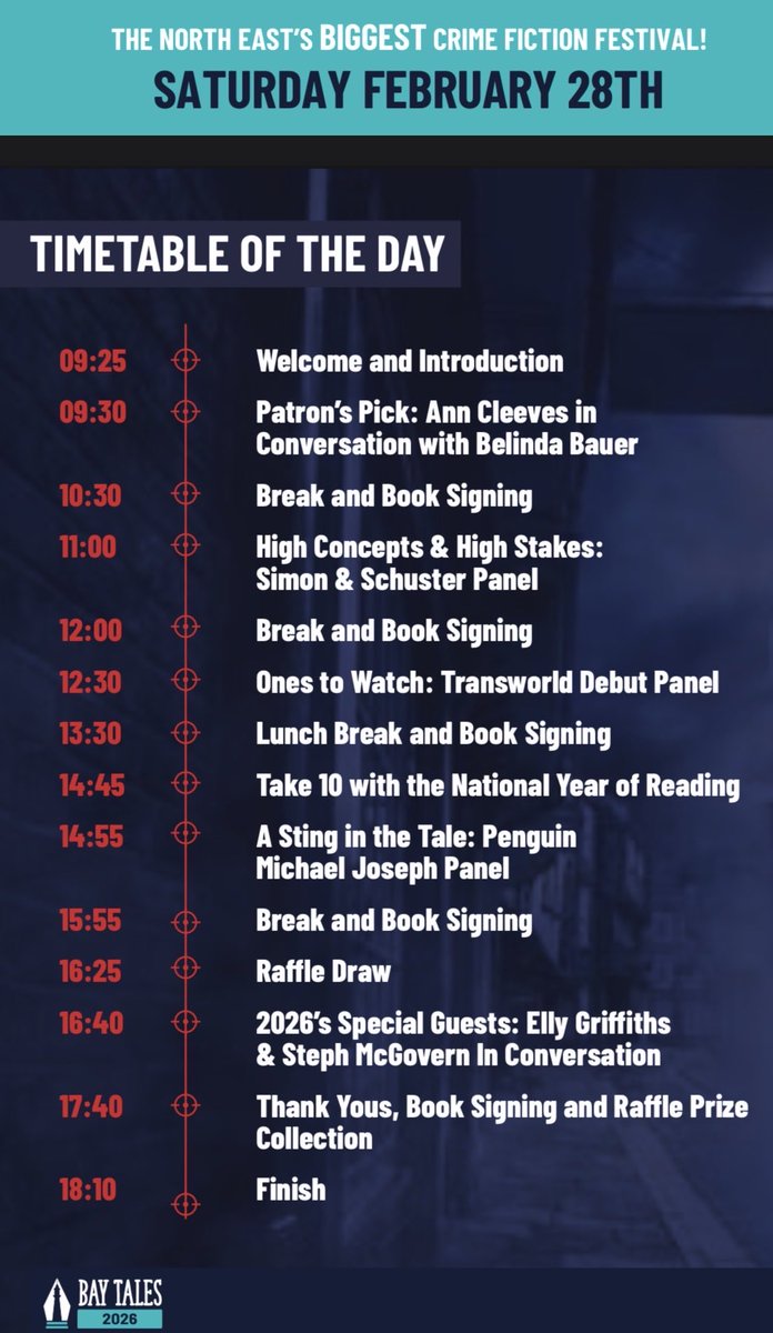 bay_tales's tweet photo. Timetable for next week’s #baytales26 https://t.co/1lGyUkfbQ0