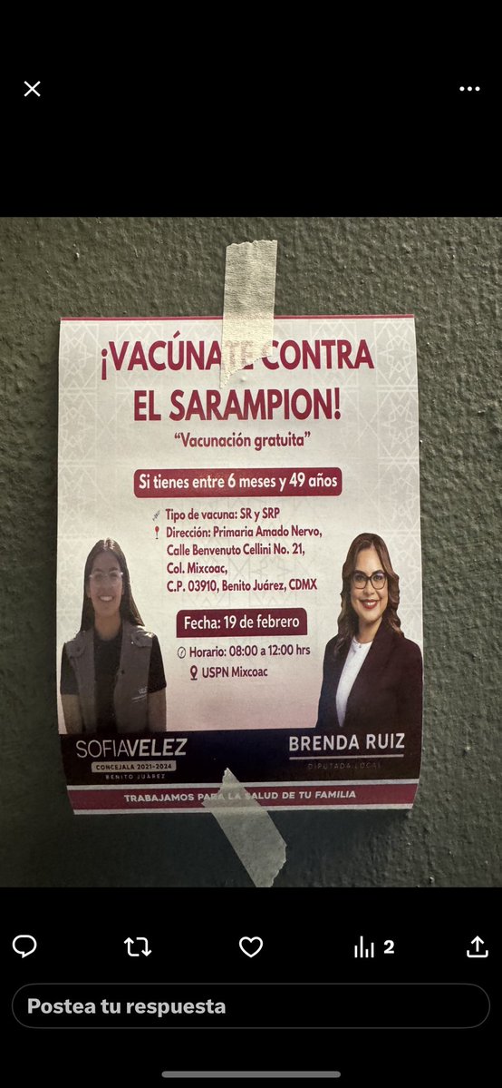¡Qué tal? por falta de recursos, Morena trajo nuevamente una enfermedad que ya estaba erradicada ¡el sarampión! pero no conformes con eso, los oportunistas ¡se promocionan! con las vacunas.
<a href="/GPMorenaCdMex/">Grupo Parlamentario de Morena en Ciudad de México</a> ¿no les da pena ser tan miserables?