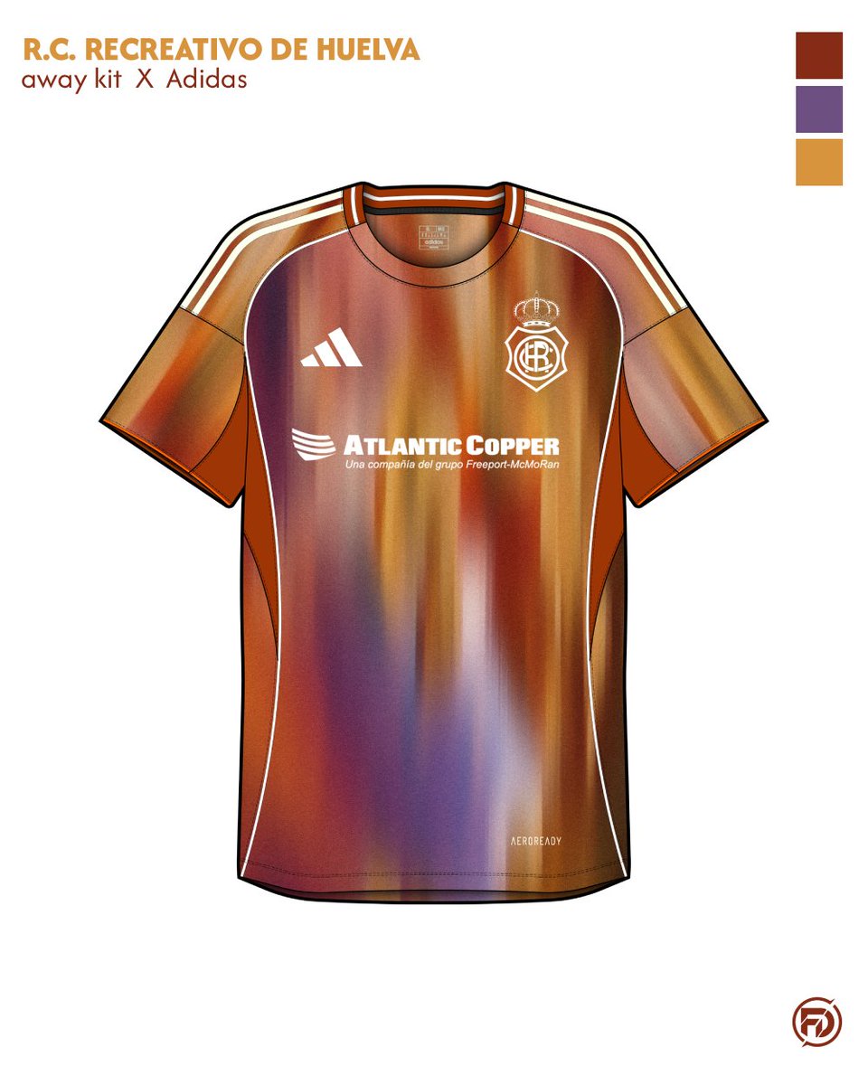 f8_design's tweet image. Diseño conceptual para la camiseta visitante del Recreativo de Huelva. Inspirado en los colores de las minas de Riotinto. 

#recre #recreativohuelva #adidas #riotinto #huelva