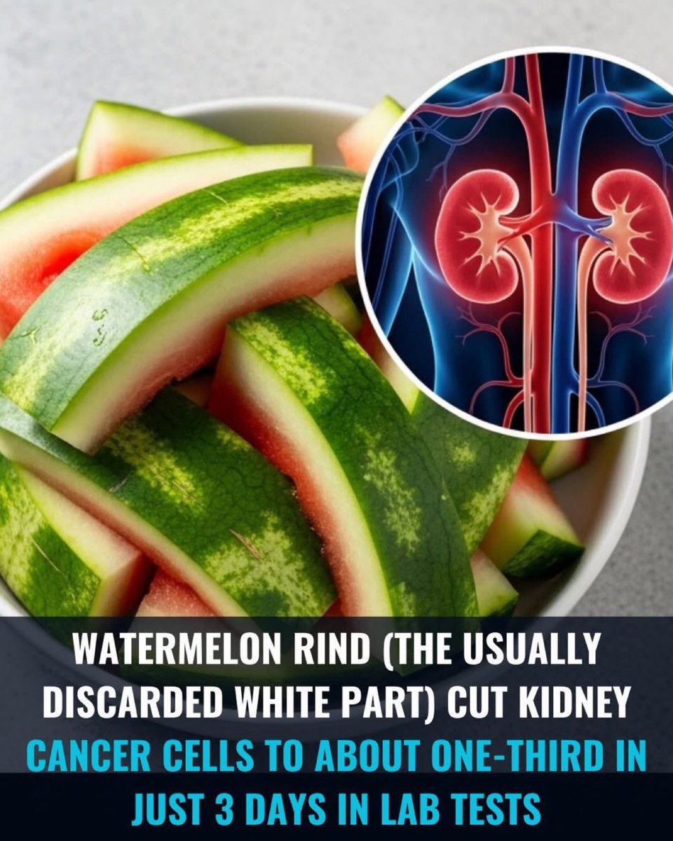 “CASCA DE MELANCIA (A PARTE BRANCA GERALMENTE DESCARTADA) DESTRÓI AS CÉLULAS DE CÂNCER DE RIM CERCA DE UM TERÇO EM APENAS 3 DIAS EM TESTES DE LABORATÓRIO”

O estudo ao qual a imagem e o texto se referem é este artigo científico publicado em 2023:

Título: From Fruit Waste to