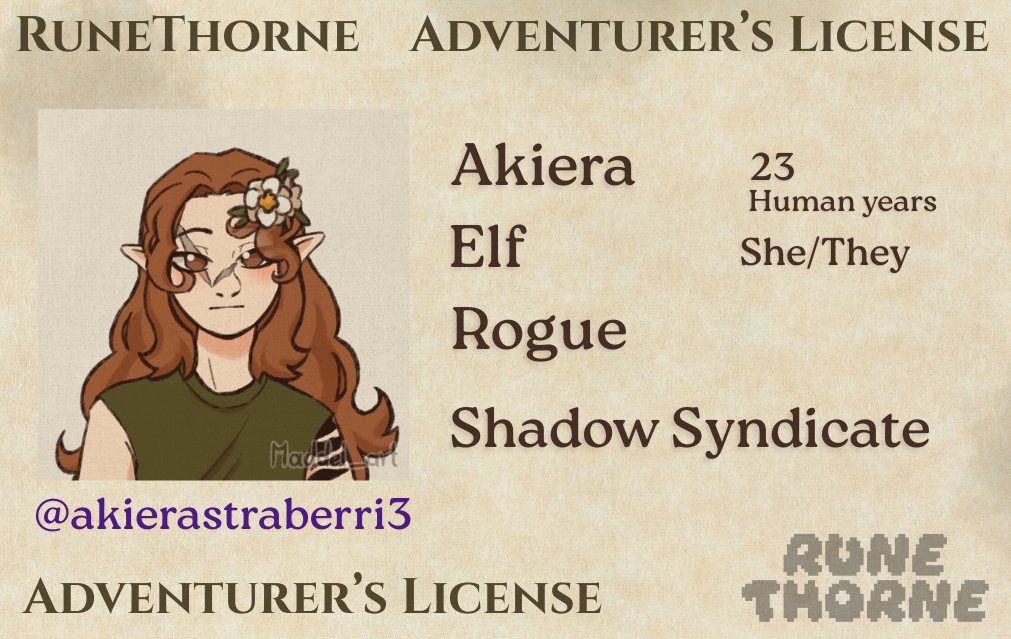 RuneThorneSMP's tweet photo. Salutations! Let's welcome in @oxyjann and @/AkieraStraberri3 !! 🍃 https://t.co/tAnt7stsvB