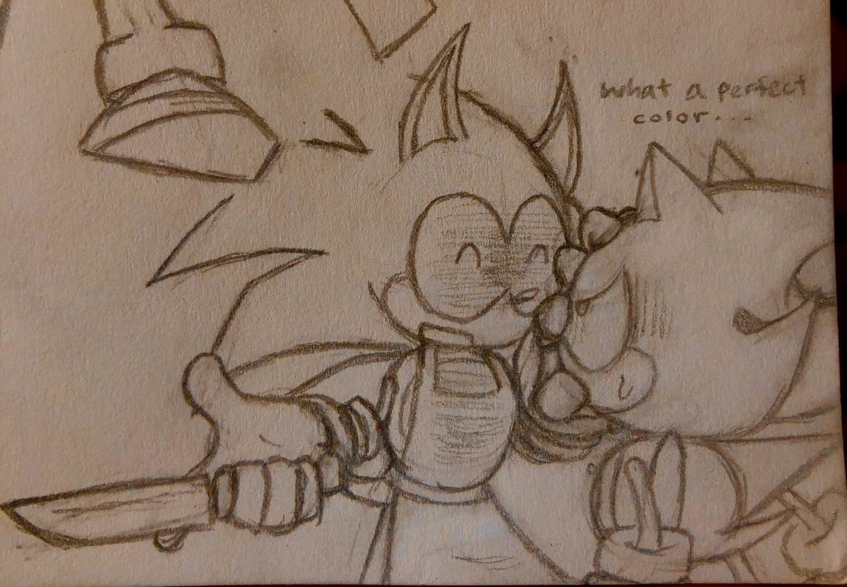 daniwolf9005's tweet photo. Wanted a shot at drawing the butcher Rewrite from @Desfunacion 😊
I noticed he works with a lot of red and white… Shadow would definitely cater to that palate…I mean…palette…
#rewritesonadow #rewritesweep #rewritesonic #rewriteshadow https://t.co/OJlpdpaeC8