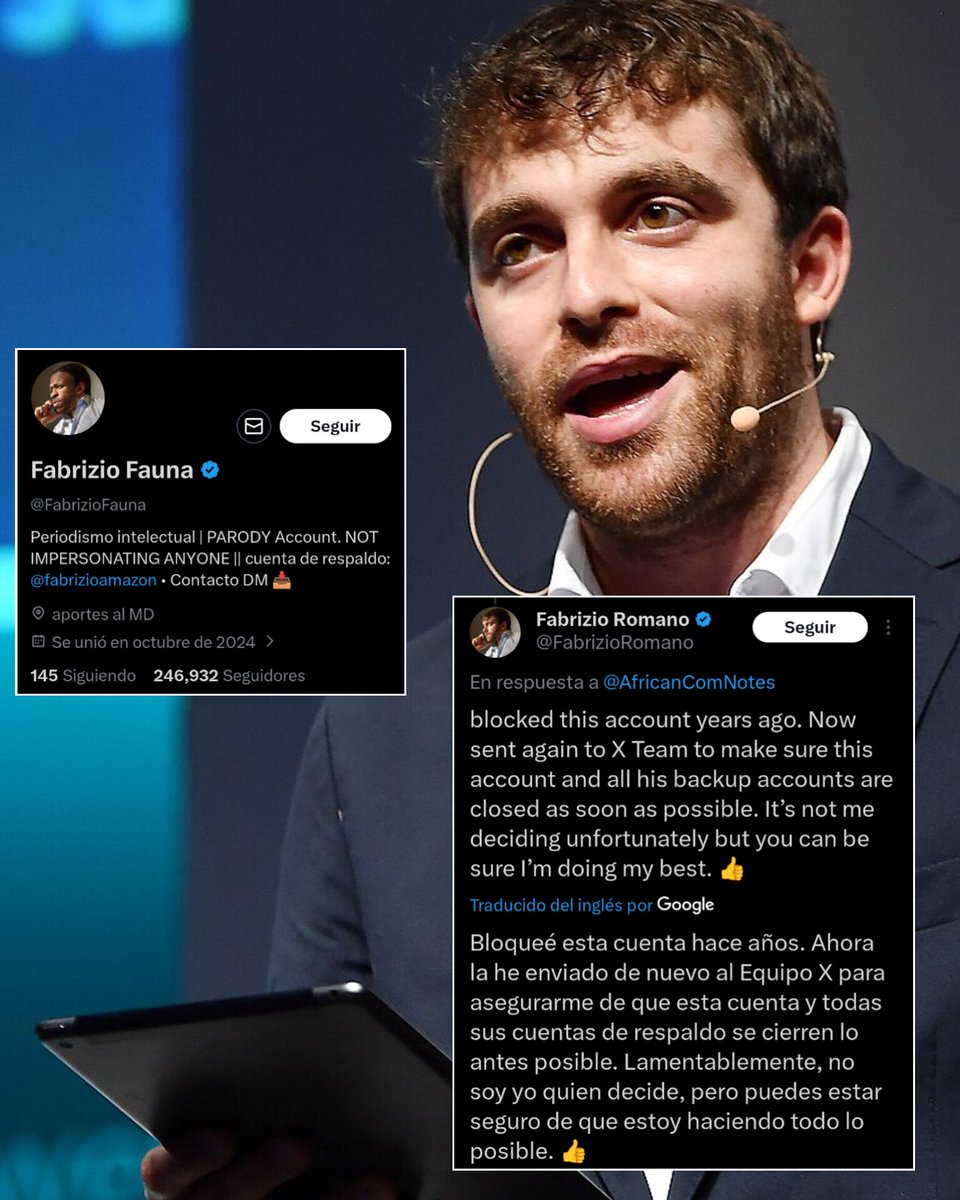 "Fabrizio Fauna"

Por el posteo que publicó Fabrizio Romano amenazando a un tuitero. Ya nadie puede tuitear libremente que ahora el terrorista de suspenso en los mercados de pases te empieza a amenazar públicamente, no dejan laburar a un simple tuitero.

Es un hijo de re mil