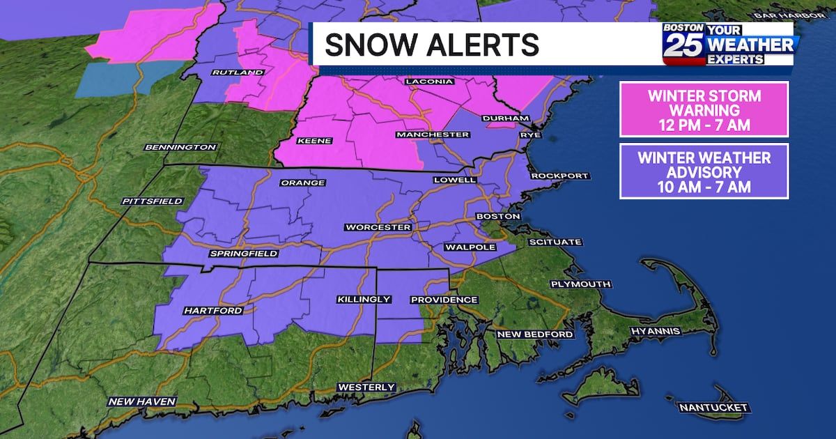 A winter weather advisory has been issued for parts of Massachusetts as another storm moves into the state on Friday. 

boston25news.com/news/local/win…