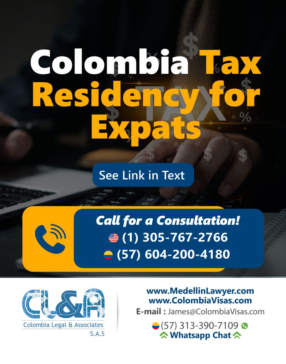 VISADOS's tweet photo. Understanding Colombia tax residency is essential for expats planning to live, work, retire, or invest here. Your residency status can directly affect how your income is reported, what taxes apply, and how to structure your finances correctly. 
https://t.co/zNDXU2lDsS https://t.co/jQBZnTAubt