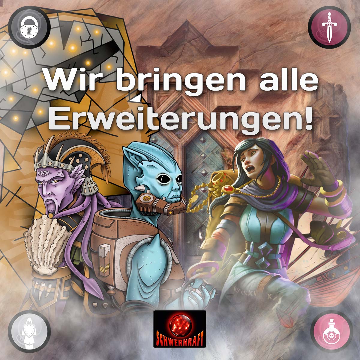KraftSpiele's tweet image. Manchmal dauert es etwas. Aber wir halten Wort und bringen alle Erweiterungen - unbesehen der Wirtschaftlichkeit! Und jetzt haben wir gleich 6 Erweiterungen auf einmal für: #Gipfel, #Klong!, #DerRingkrieg, #Zirkadianer, #Kriegstruhe, #KreaturenKarawane. 💪