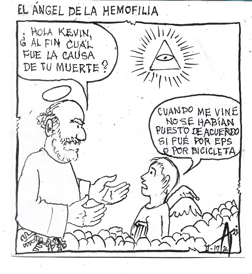 EL ÁNGEL DE LA HEMOFILIA / Por Ari

#kevinarley #hemofilia #niñez #Tragedia #caricaturas #Aricaturas #ari