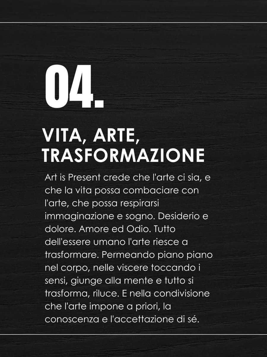 artispresent's tweet photo. 1️⃣🅾️ Anni di #artispresent, il magazine che affronta i temi da 3️⃣ punti di vista: #Arte #Danza #Teatro.
👉 #Cultura e #società  si leggono attraverso il filtro delle #artivisive, delle #scienzeumane e della vita quotidiana. 
©️Leggi il mio #perchè? https://t.co/TxE9X5Qhmj