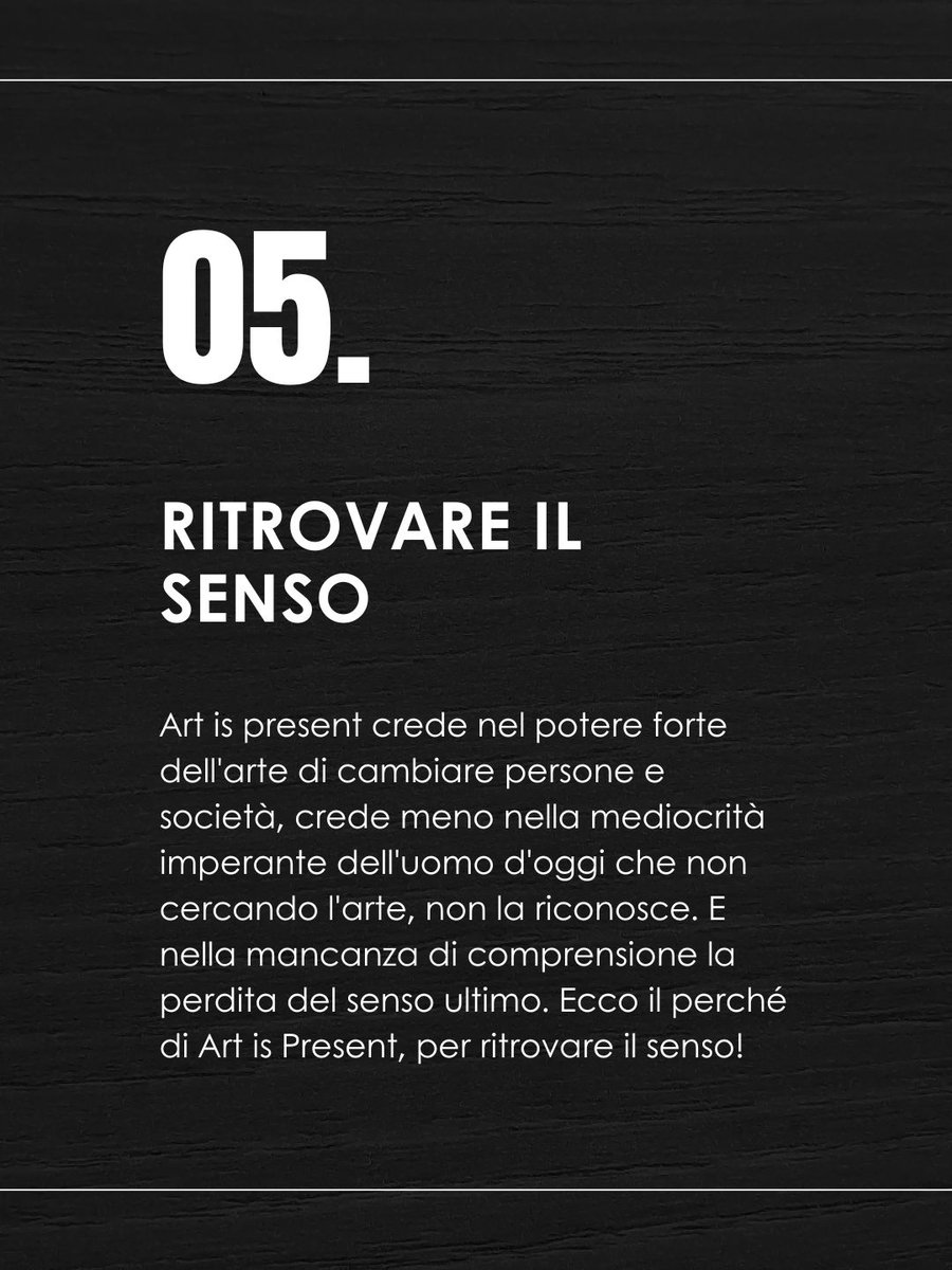 artispresent's tweet photo. 1️⃣🅾️ Anni di #artispresent, il magazine che affronta i temi da 3️⃣ punti di vista: #Arte #Danza #Teatro.
👉 #Cultura e #società  si leggono attraverso il filtro delle #artivisive, delle #scienzeumane e della vita quotidiana. 
©️Leggi il mio #perchè? https://t.co/TxE9X5Qhmj