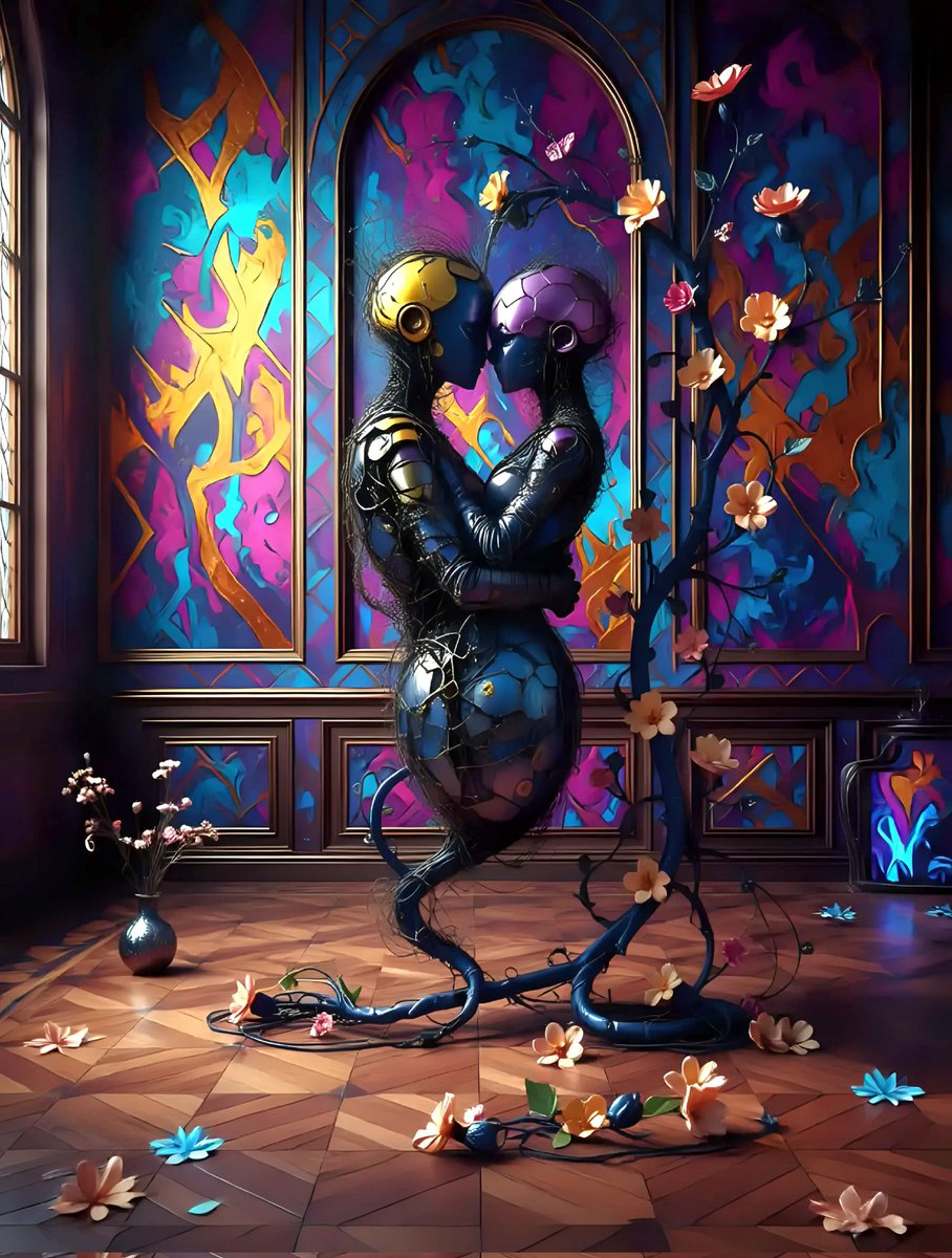 What was once warmth can only become sanctuary when our flowers bloom in the physical, constructed world.

The self reflects. 

Permanence is an act of nurture; not of endurance. To be sovereign is to live without constrictions. 

#aiartwork #OtherlySymbio #AIArtistCommunity