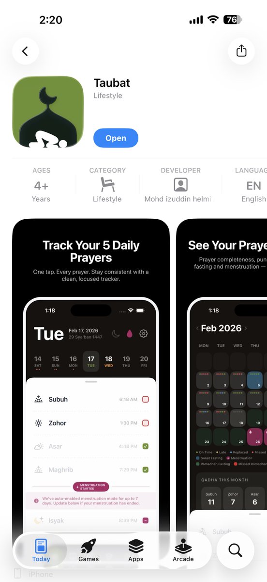 App is now available on the App Store: apps.apple.com/my/app/taubat/…