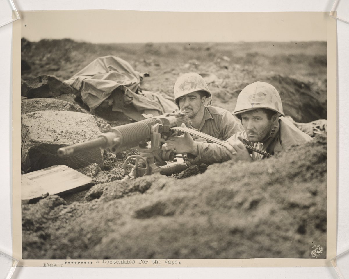 USMC's tweet photo. #OTD in 1945, the fight for Iwo Jima commenced, marking the start of one of the bloodiest battles in the history of the Marine Corps. 

For 36 days, more than 80,000 @USNavy Sailors and Marines from the @3d_Marine_Div, @marforres, and 5th Marine Divisions confronted a deeply entrenched and determined enemy on the island’s volcanic rock. 

Japanese forces raked the beaches with devastating fire, but the Marines pushed forward. They seized the high ground of Mount Suribachi within days and, after a month of relentless combat, secured the island. 

Today, the image of the flag-raising on Mount Suribachi endures as a powerful symbol of American unity, sacrifice, and the unbreakable will of a Marine.