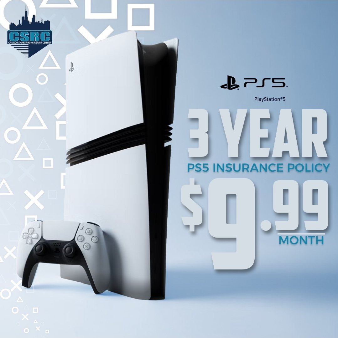 CSRCRepair1's tweet photo. 🎮 Secure Your PlayStation 5 Today!

Introducing our unbeatable 3-Year PS5 Insurance Policy** for just $9.99/month! 

Peace of Mind: Protect your investment from unexpected damages and breakdowns.

Hassle-Free: Quick replacements and repairs to keep you gaming without long https://t.co/WdCKIKdQPJ