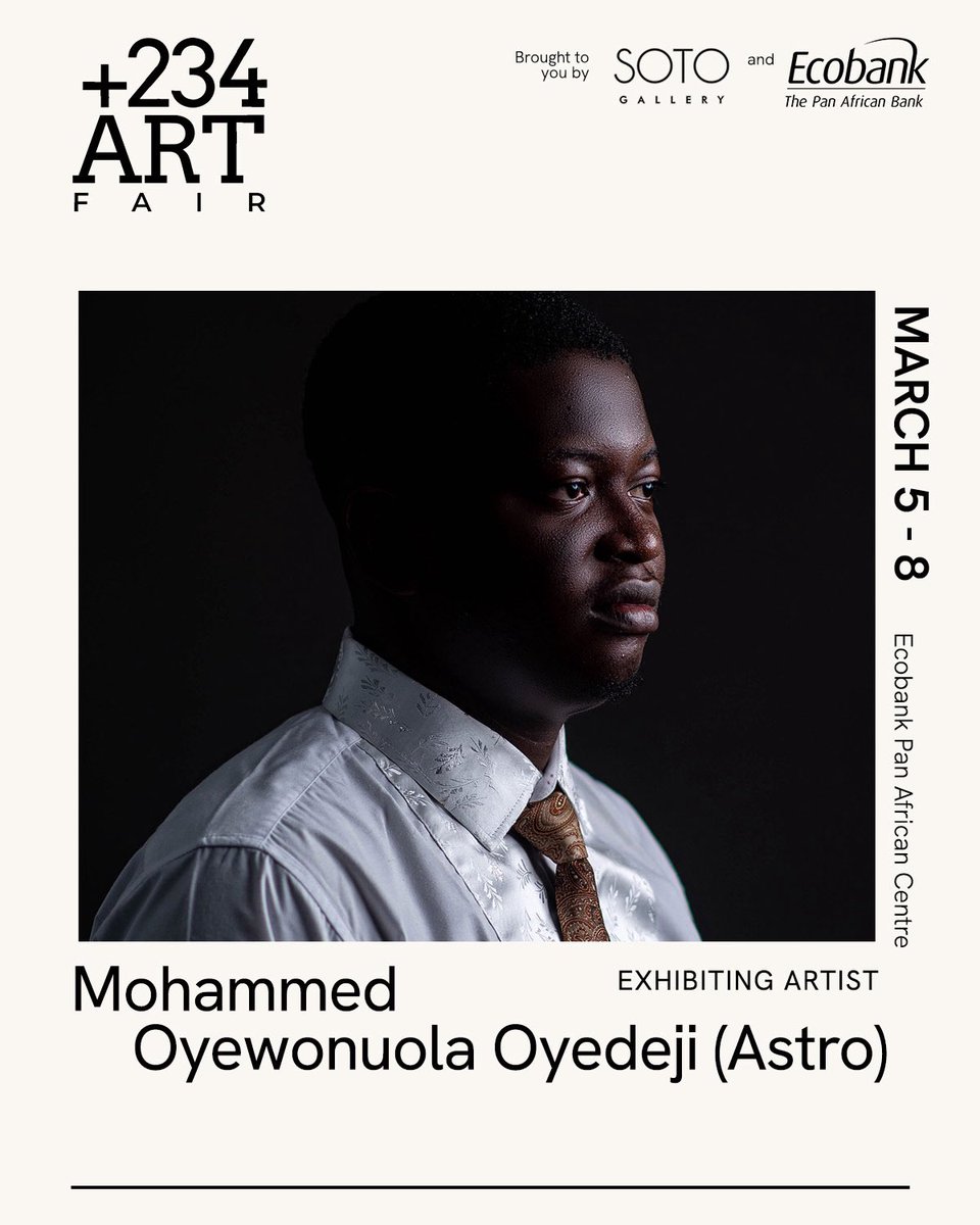 So happy to announce I will be exhibiting two of my artworks at the upcoming +234 Art Fair. 🤍✨

Making it my very first irl exhibition in the country, can’t wait to see you guys there🔥