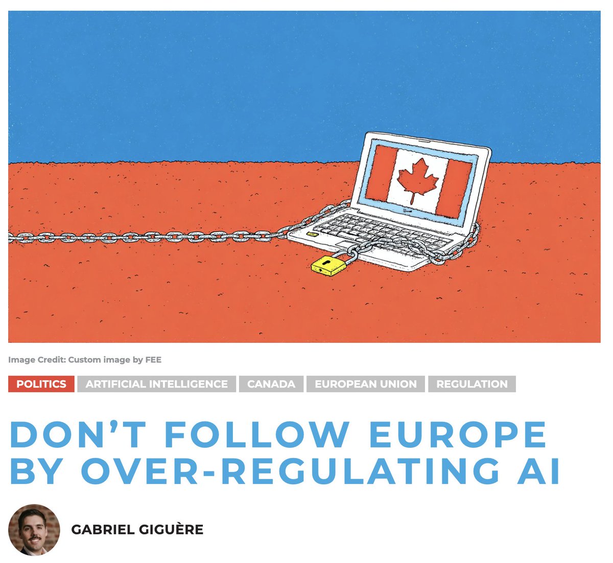 "It’s not news to anyone that European governments love to over-regulate. But last year, worried about emerging AI technology, European lawmakers took their regulatory habit even further. In an act of economic self-sabotage, they implemented a “regulate first, innovate later”