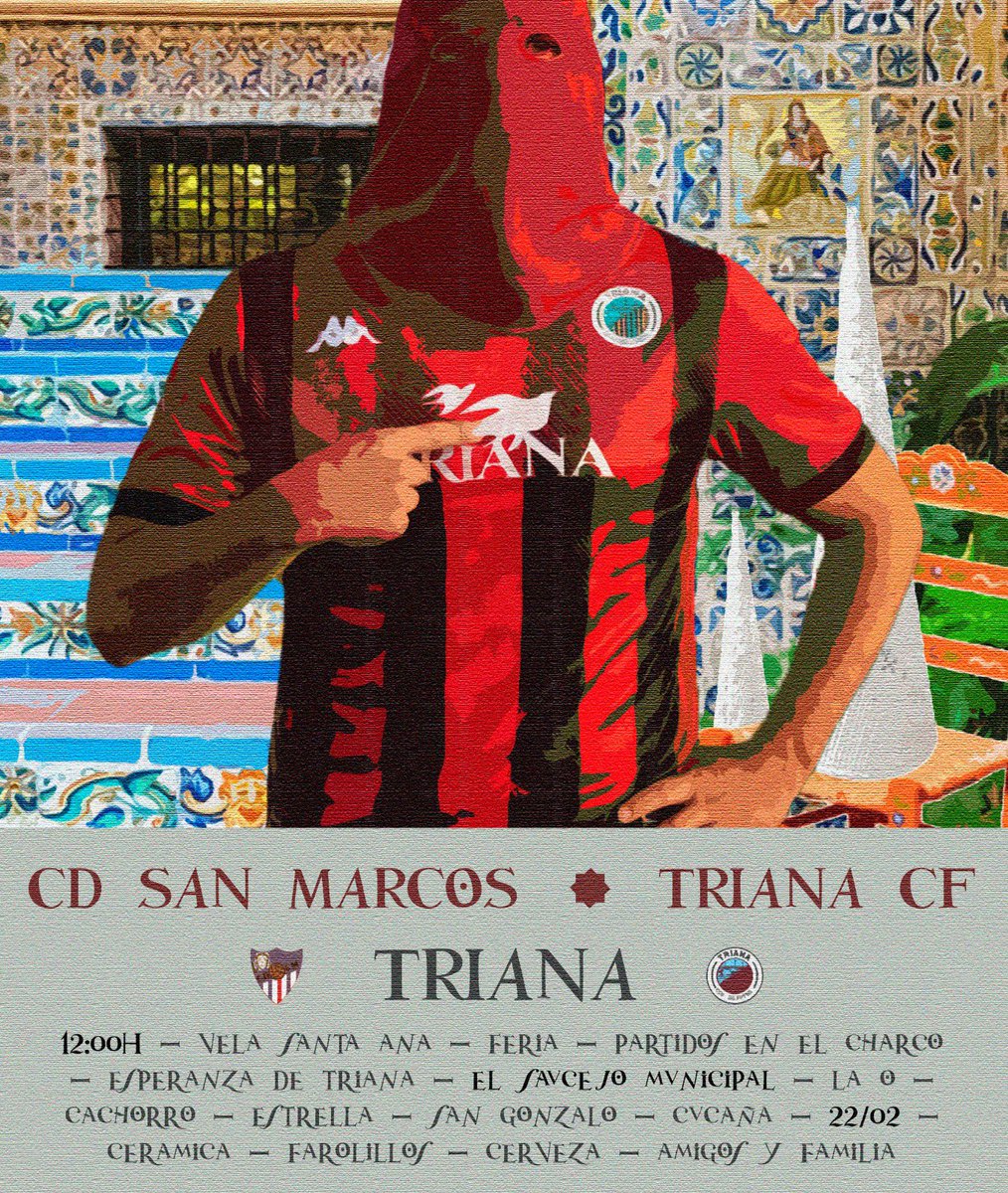 TrianaCF19's tweet photo. El domingo a las 12:00 visitamos El Saucejo para medirnos a uno de los rivales más exigentes de la competición, el CD San Marcos.

Ganas de competir en un partido en el que daremos todo para continuar con la buena dinámica. ¡Vamos, Triana!

#SanMarcosTriana https://t.co/o3c35Zk2FE