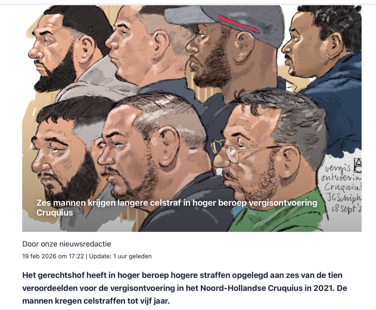 #Heerlijke types allemaal / vooraan bij het #Gerechtshof. 
Tja, het was maar een “#vergissing”. #Plaatje. 
Bron: <a href="/NUnl/">NU.nl</a>-19feb2026