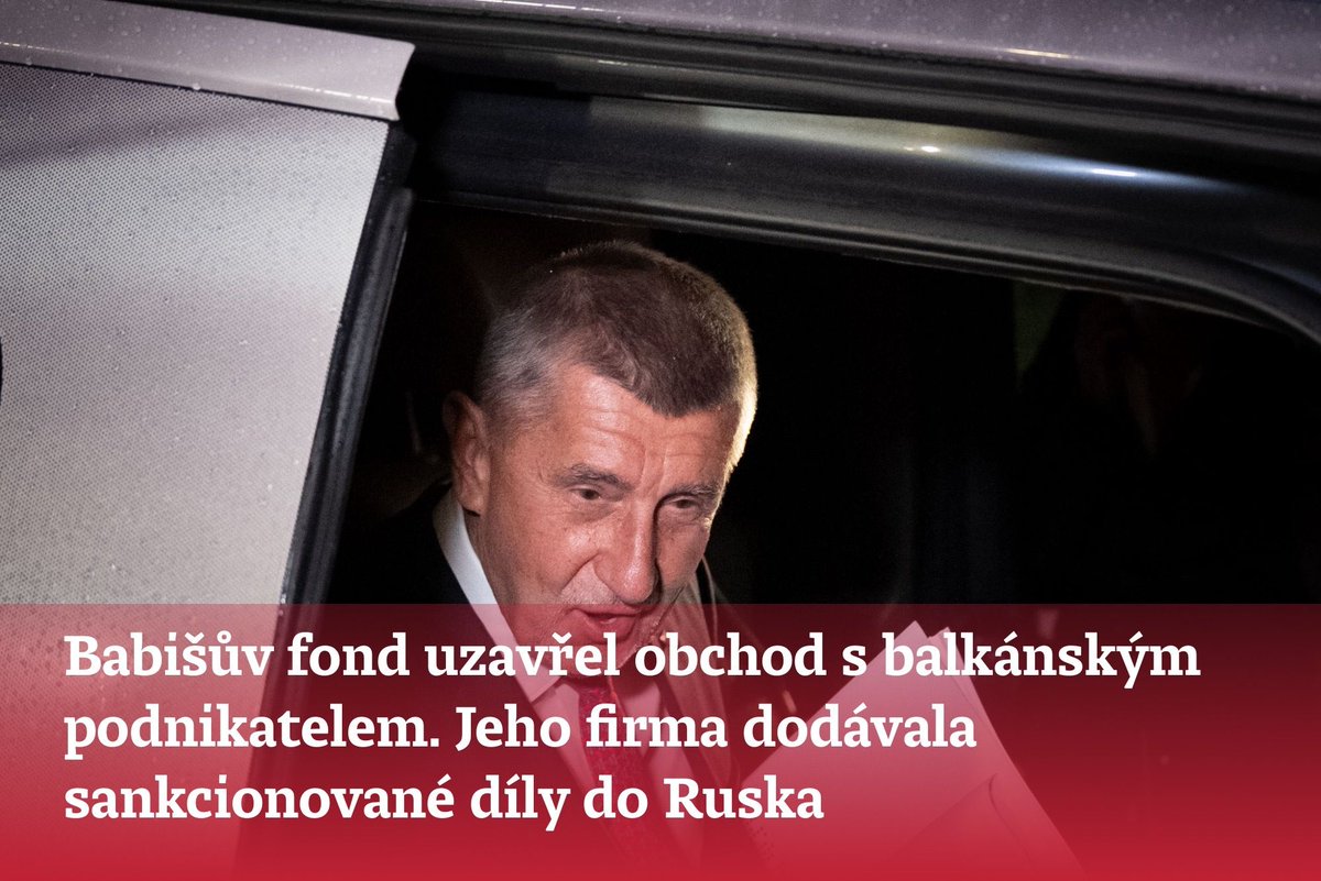 denikn.cz/1979308
Babišův fond Hartenberg Holding uzavřel smlouvu na prodej srbských opraven letadel se slovinským podnikatelem, jehož firma dodávala součástky do Ruska. Ta je dosud vedena na britském sankčním seznamu.