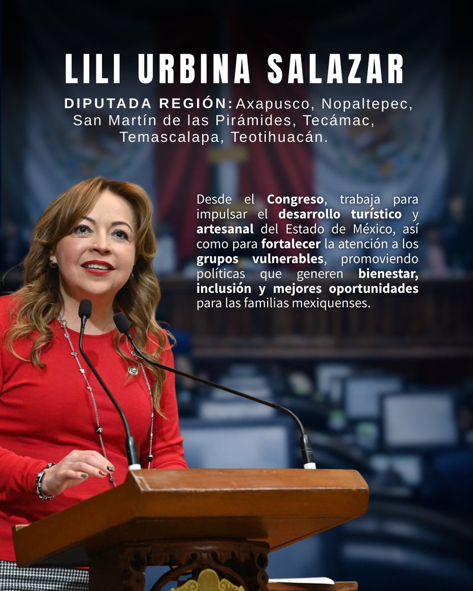 DipPRIedomex's tweet photo. 💼 Detrás de cada resultado hay trabajo en comisión.
Desde el Congreso, la diputada @LiliUrbina_ impulsa el desarrollo turístico y artesanal y fortalece la atención a grupos vulnerables. 🤝🏛️
En el #GPPRI trabajamos en propuestas que impactan la vida de las y los mexiquenses.
#TrabajoLegislativo #ResultadosQueImpactan #CongresoEdoméx #Comisiones