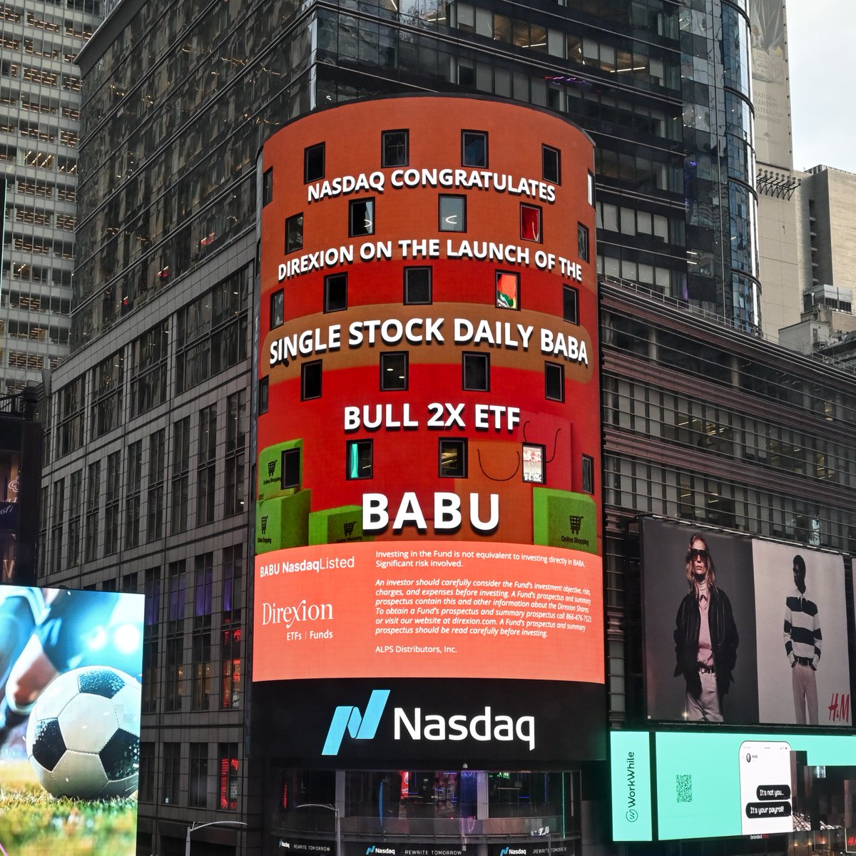 DirexionLETFs's tweet photo. Another amazing launch in the books. Thanks @Nasdaq for helping us celebrate 4 new single-stock launches. Check them out at https://t.co/CRGUnFYR2J

High risk. https://t.co/z9kBrvu6ki
