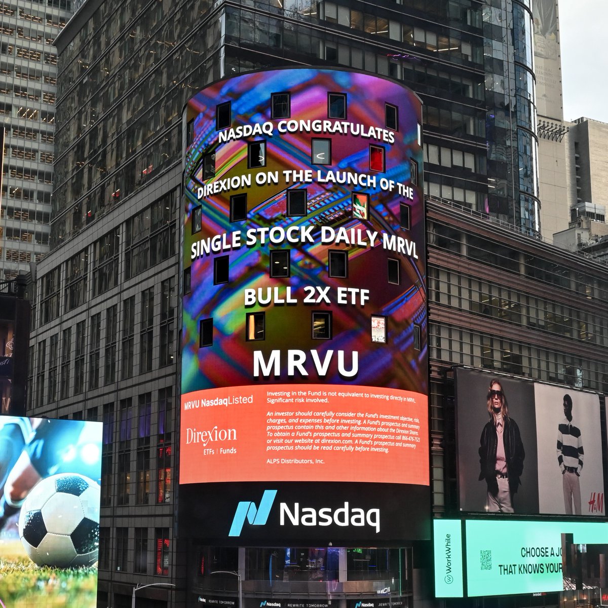 DirexionLETFs's tweet photo. Another amazing launch in the books. Thanks @Nasdaq for helping us celebrate 4 new single-stock launches. Check them out at https://t.co/CRGUnFYR2J

High risk. https://t.co/z9kBrvu6ki