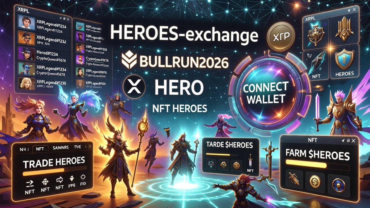 HEROESxrp's tweet photo. HEROES-exchange 🚀 just leveled UP — it’s not just a DEX anymore… it’s your full-on Play-to-Earn battlefield on the XRP Ledger! ⚔️🌟 Jump into the action now ➡️ https://t.co/KnW0oqg7Dl and dive into epic battles: collect powerful heroes 🛡️, fight it out 💥, crush quests 🗺️, farm $HEROES + multi-tokens (Phoenix 🔥, FLC, XRG, ACM, SPT, & more) 💰, and withdraw instantly ⚡ — all native, blazing-fast (3-5 sec tx), and dirt-cheap fees on XRPL! 💸

Why play in 2026? 🔮
✨ Unique NFT Heroes → passive daily yields + combat power
🔥 Daily events, tournaments & milestone challenges with insane real-world prizes (iPhone 17 Pro Max 📱, Xiaomi SU7 📱, Tesla Cybertruck 🚗, $100K funds incoming!)
🎰 Treasure Mystery Slot → free daily spins for up to 50K $HEROES instant wins
🐂 Bullfarm → grab the coin, join the run, stack massive $HEROES pools every day
🌐 One ecosystem to rule them all: trade, farm, play, hold $HEROES → multiplier on EVERY reward stream! 🚀
$HEROES is still at launch-level entry (~0.0003-0.0006 XRP range) — perfect time to load up and become an XRPL legend! 🌟
Connect your wallet & start hero mode NOW: https://t.co/KnW0oqg7Dl 🎮
Already battling? Drop your hero screenshots or farm wins in replies! 📸
Tag your XRPL squad — let’s conquer & moon together! 🌕✨
#HEROES #HEROESxrp #XRPL #XRP #PlayToEarn #CryptoGame #DeFi #NFT #XRPGaming #Bullrun2026 #PassiveIncome #XAMAN