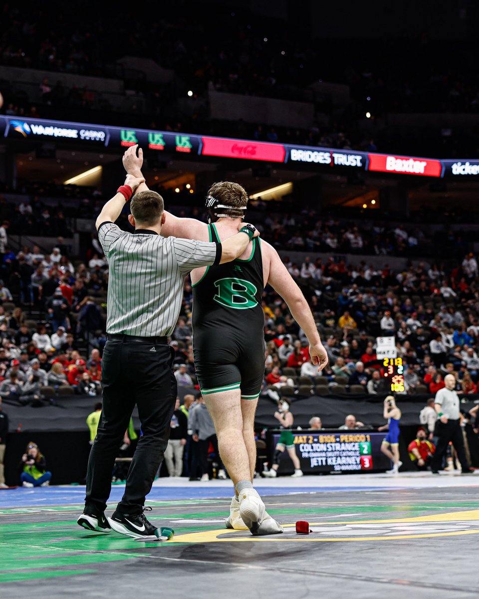 285 - Connor Sullivan advances to the quarterfinals with a fall over Simpson (Falls City) in 3:59. #berganwr