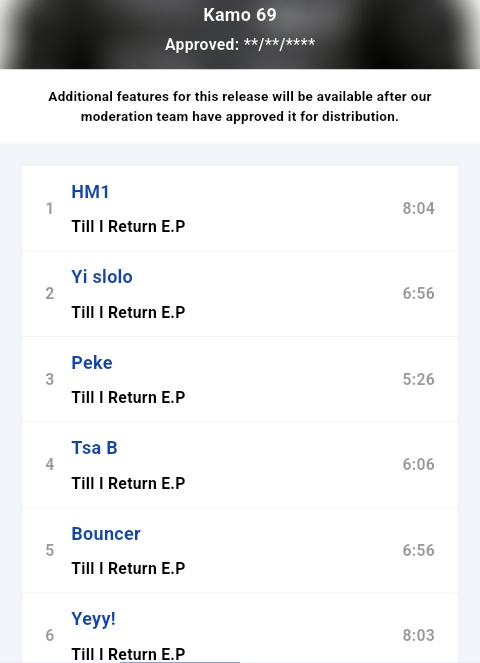 kamo69_dj's tweet photo. official tracklist for the EP. 📌 https://t.co/3EQCL6zMnQ