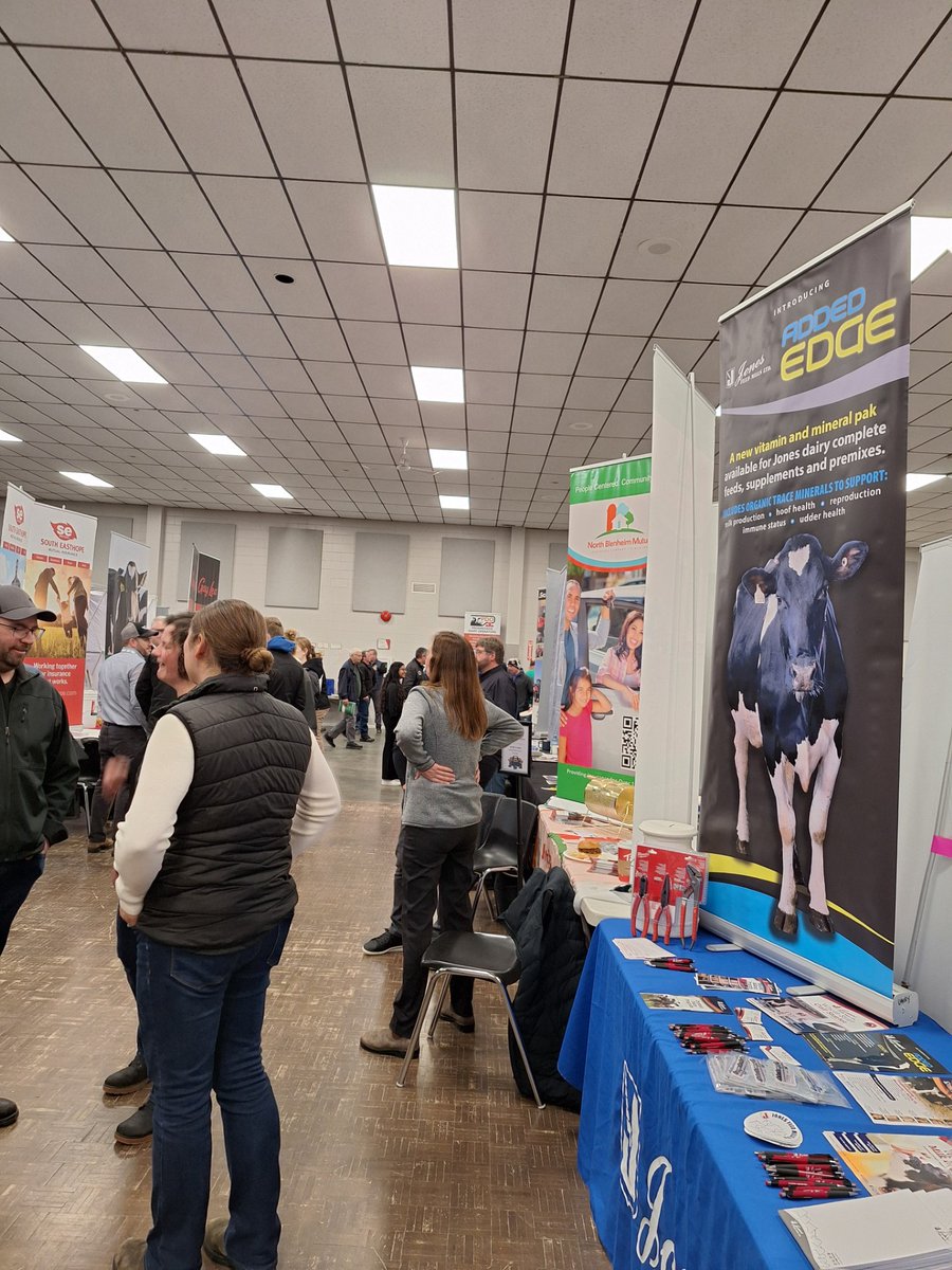 Jones_Feed's tweet photo. The South-West Ontario Dairy Symposium (SWODS) is under full swing today. This year’s agenda addresses many “now” topics in the industry, which promises good discussion. Be sure to stop by the Jones booth to catch up on all things Jones with the JFM Dairy Team. https://t.co/iSR5hOLFOj