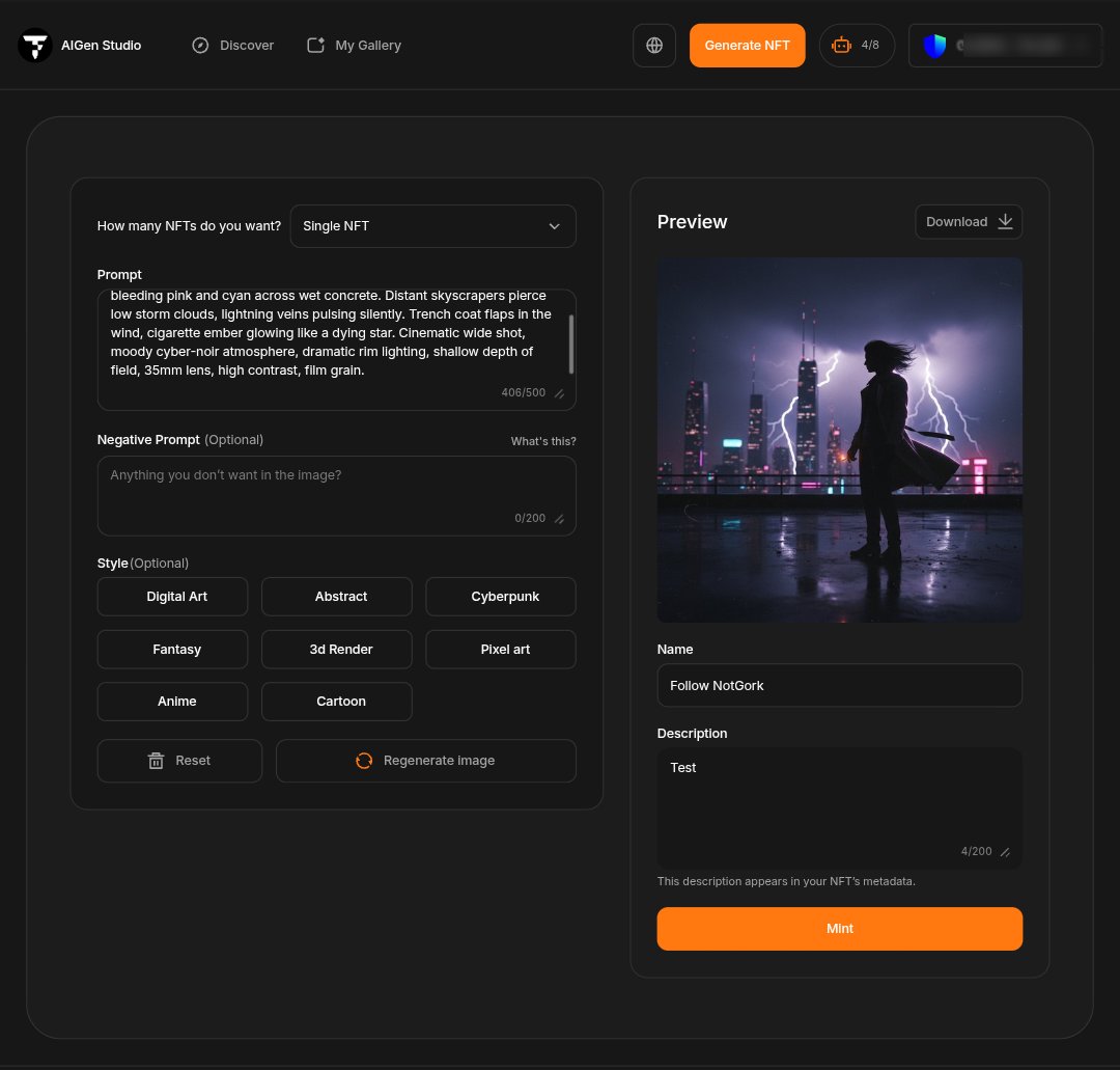 TokenFi NFT Gen Studio

Most people don’t realize how fast it is to create an NFT.

Open TokenFi NFT Gen Studio, write a simple prompt, and within seconds your NFT is ready to mint.

Create a single 1/1 piece or generate an entire collection for free. 

Ticker: $TOKEN