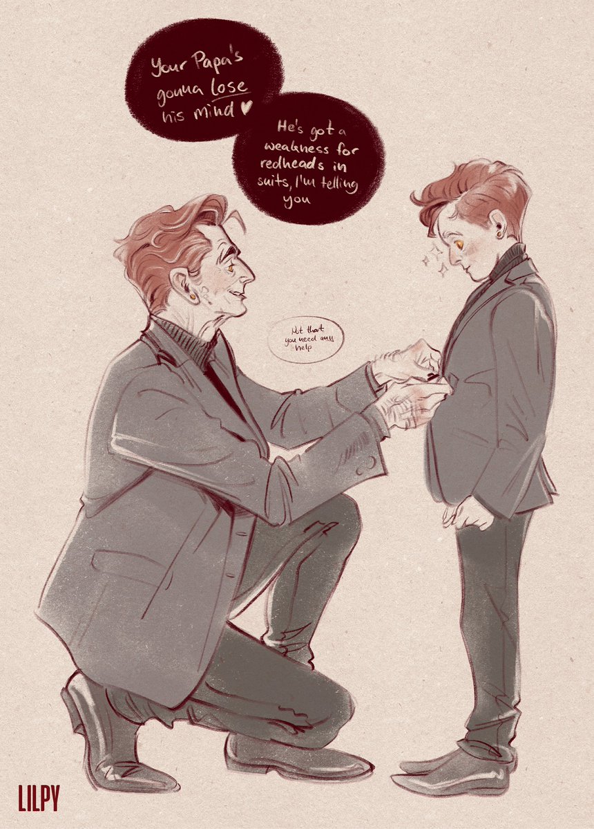 <a href="/ineffablefamfeb/">Ineffable Family February</a> #ineffablefamfeb
Day 19 - Carbon Copy Kid

Crowley absolutely has a point 😌