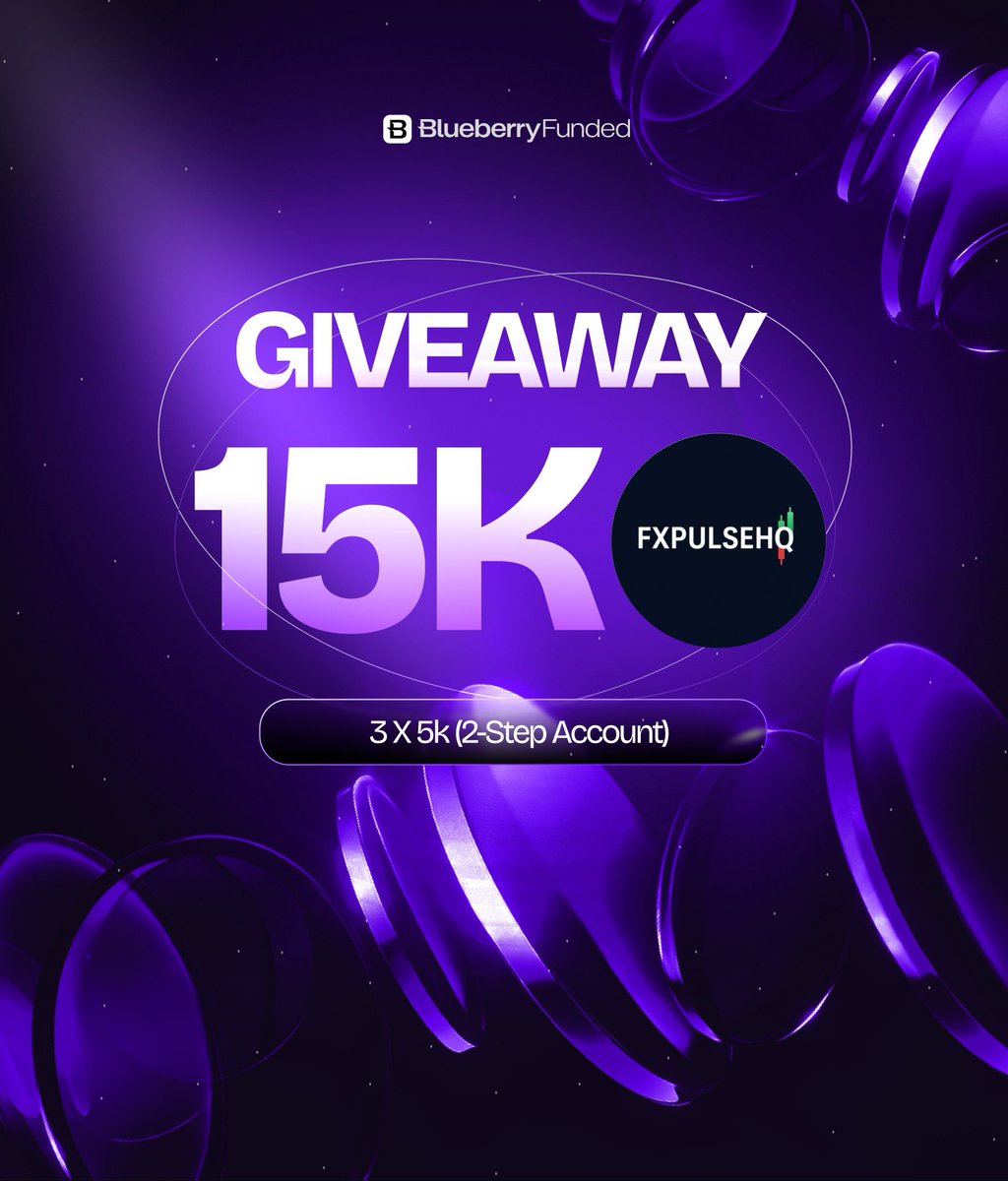 🚨 GIVEAWAY ALERT 🚨
🎁 3 × $5,000 Challenge Accounts

How to Enter:
✅ Follow:  <a href="/BlueberryFunded/">Blueberry Funded</a> ,<a href="/FxPulseHQ/">Pip Hunter📈</a> 

✅ Like and Repost 

✅ Tag 3 Traders 

Also follow 

<a href="/Strings4146/">Ezekiel peter</a> <a href="/MIRNGA_FX/">MIRNGA FX ACADEMY</a> , <a href="/MAbba_FX/">M Abba</a>  <a href="/faridaharuna/">REEDAHFX 🛜</a> , <a href="/MamasBoyHQ/">MámÄ's_Ɓọ́Ƴ📊</a> <a href="/Major__Fx/">Major_Fx</a> ,<a href="/Marwan_fx01/">Marwan_fx 🛜</a>  <a href="/Simple_BoyFx/">SIMPLE ~ BOY</a>