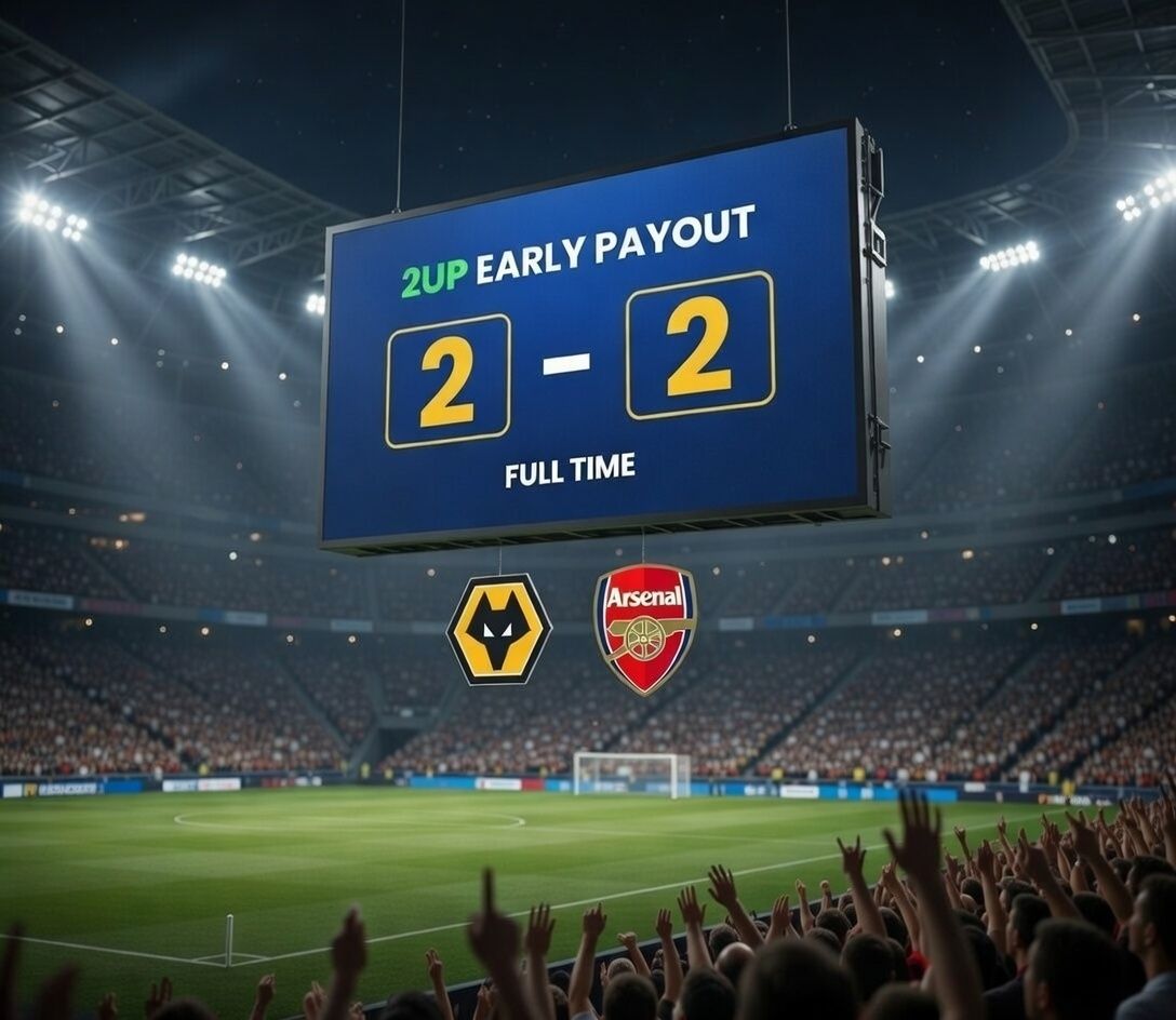 TWO GOALS UP? WE PAYOUT EARLY! 🔥⚽

Yesterday’s thrilling Wolves vs Arsenal clash ended 2-2… but for our 2UP players, the win came early! 🙌

⚡ Go 2 goals ahead = get paid instantly
⚡ No stress when the game turns
⚡ More control over your bets

👉 GSB.CO.ZM
