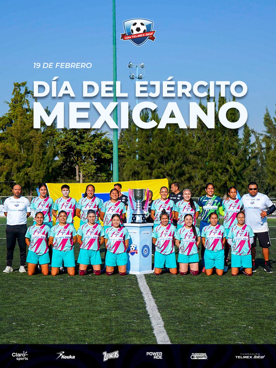 Es preciso reconocer a las fuerzas armadas encargadas de defender la soberanía, integridad territorial y la seguridad interior del país. 💪🇲🇽🥳

Las actuales campeones de Copa Telmex Telcel son el selectivo del Ejército Mexicano 🫡

#JuegaMásViveMás #DíaDelEjercitoMexicano
