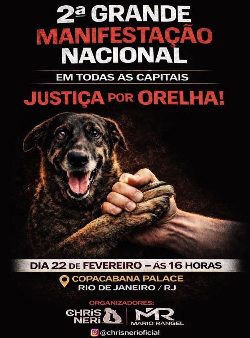 Dia 22/02 terá mais um protesto do Orelha em várias regiões do país! 

COMPAREÇAM 

#justicapororelha 
#BRAZILFORORELHA