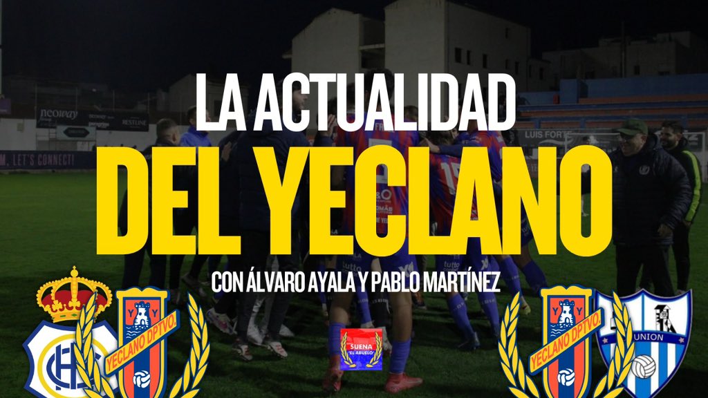 🔴 5x23 | Tertulia con <a href="/ayalino21/">Álvaro Ayala</a> y <a href="/Pablomp28/">Pablo</a> 

A falta de protagonista del <a href="/Yeclano_dptvo/">Yeclano Deportivo</a>, esta semana analizamos la situación del conjunto azulgrana tras cuatro derrotas consecutivas antes del vital partido ante La Unión.

🔗: youtube.com/watch?v=ktIZHZ…