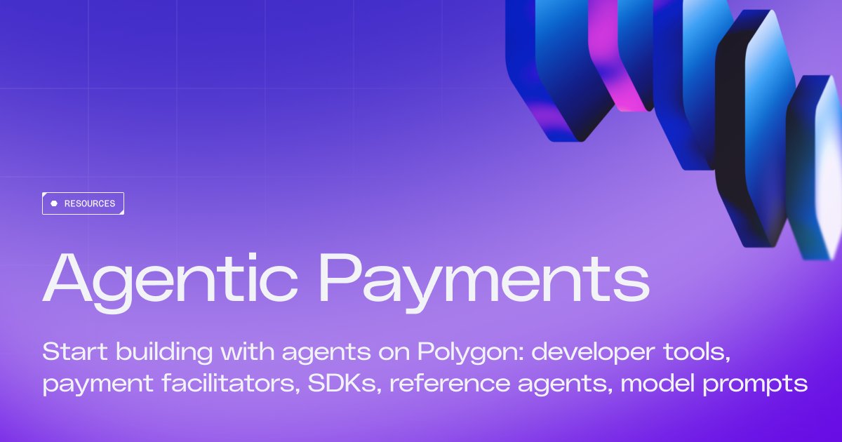 Agents can’t wait 10 minutes.

And they won’t pay $20 in fees.

That’s why x402 runs on Polygon.

Start building >> agentic-docs.polygon.technology/general/