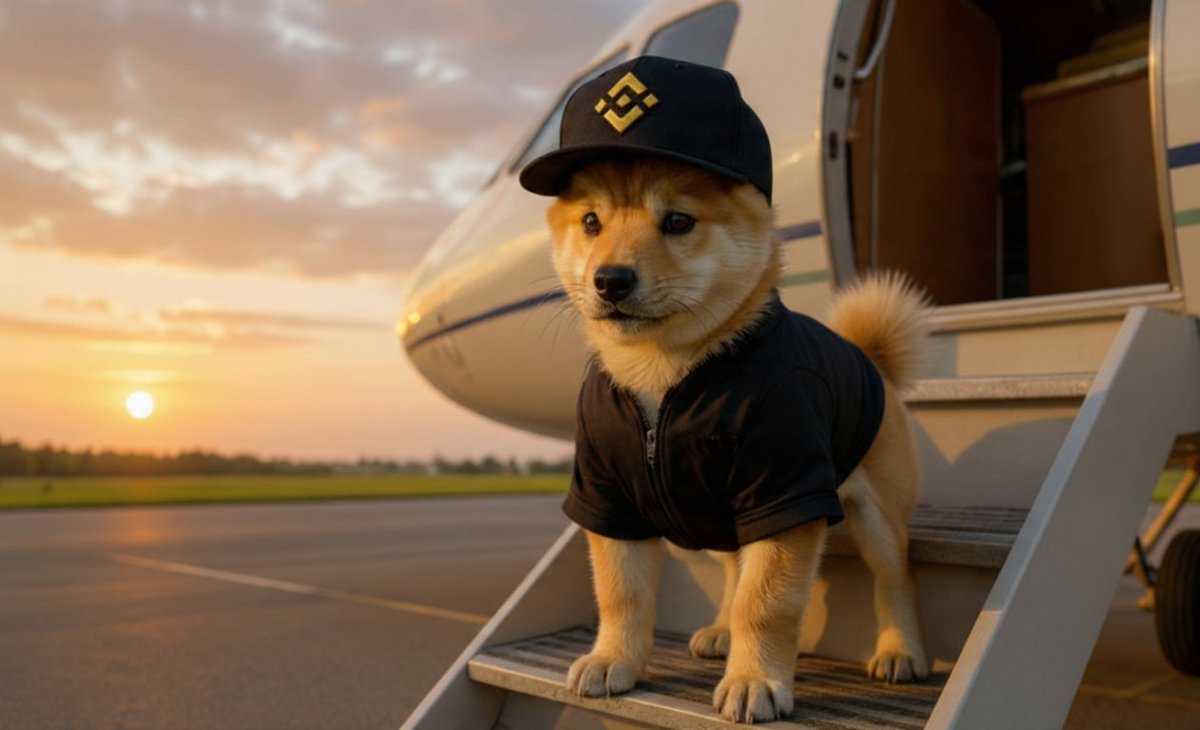 bnbXpup's tweet photo. The Binance pup's inviting you for a spin on this jet. Ready to soar to new heights? 🐕🚀#PUP #Binance #memecoin https://t.co/epdZPd6cLT