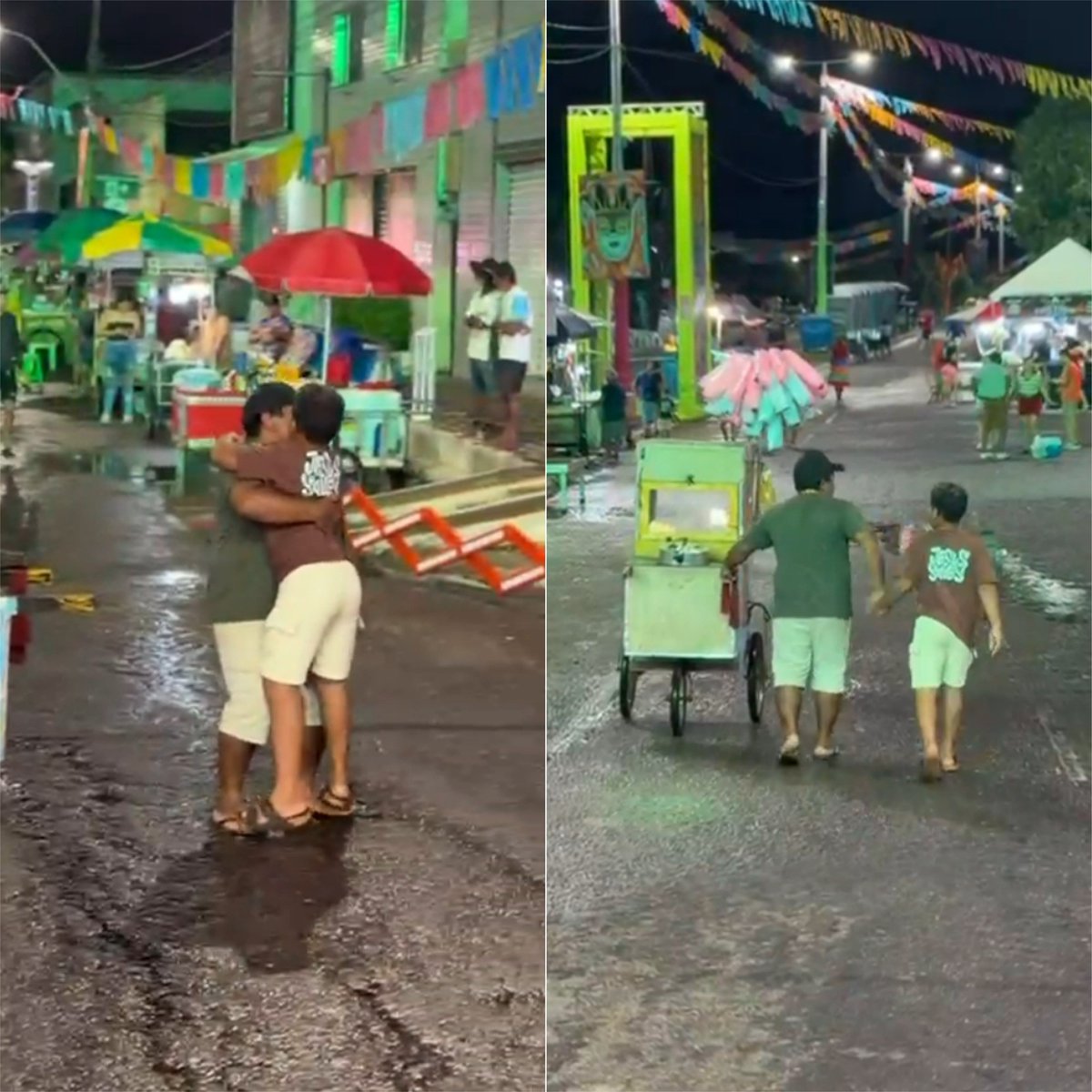 g1rn's tweet photo. Vídeo de vendedor de pipoca brincando com filho autista enquanto trabalha no carnaval viraliza https://t.co/PBE9EHNYVE https://t.co/z25bgEKpwm